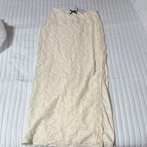 Windsor Cream Lace Maxi Skirt